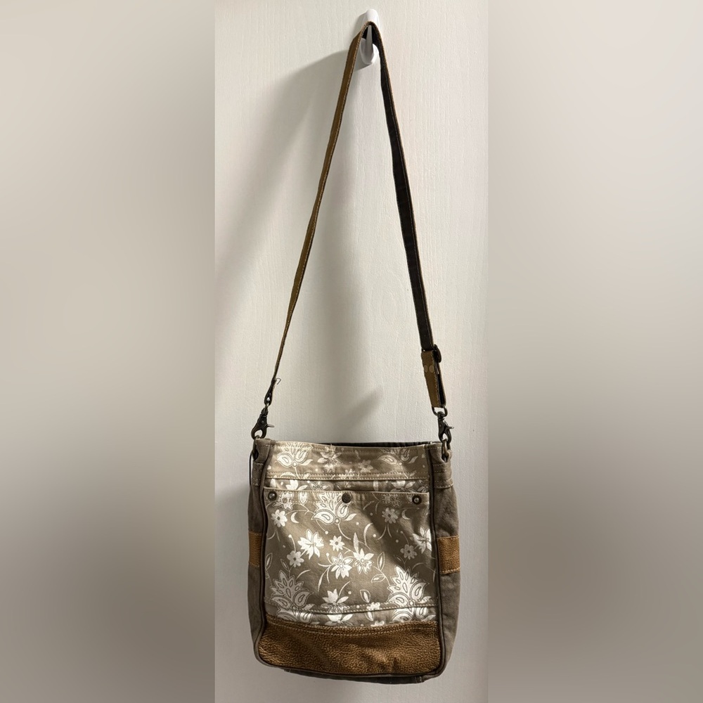 EUC Myra Bag - Blossom Print Canvas & Leather Crossbody Bag - Picture 2 of 9